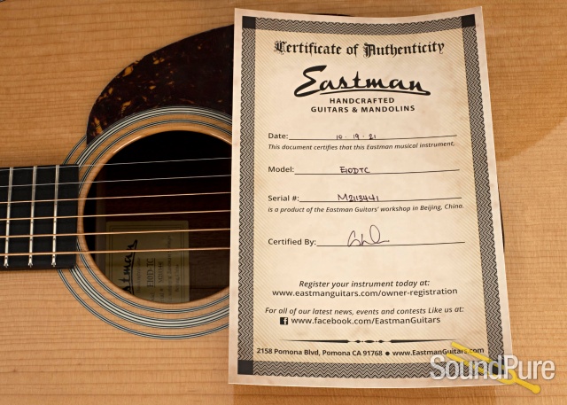 Eastman E10D-TC Adirondack/Mahogany Acoustic #M2113441 — image 6