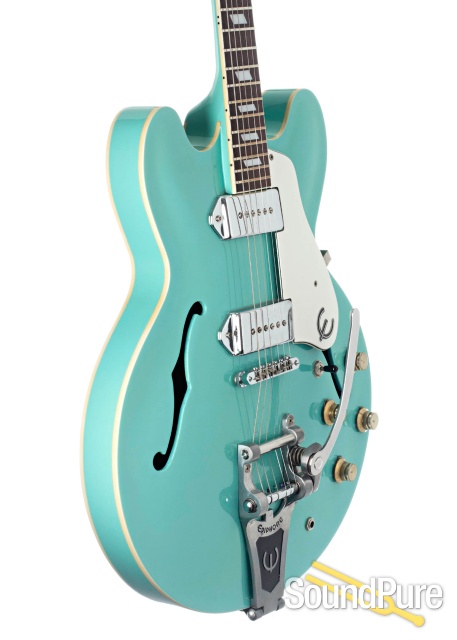 Epiphone Casino VT TQ Turquoise Guitar #R96L-0182 - Used — image 3