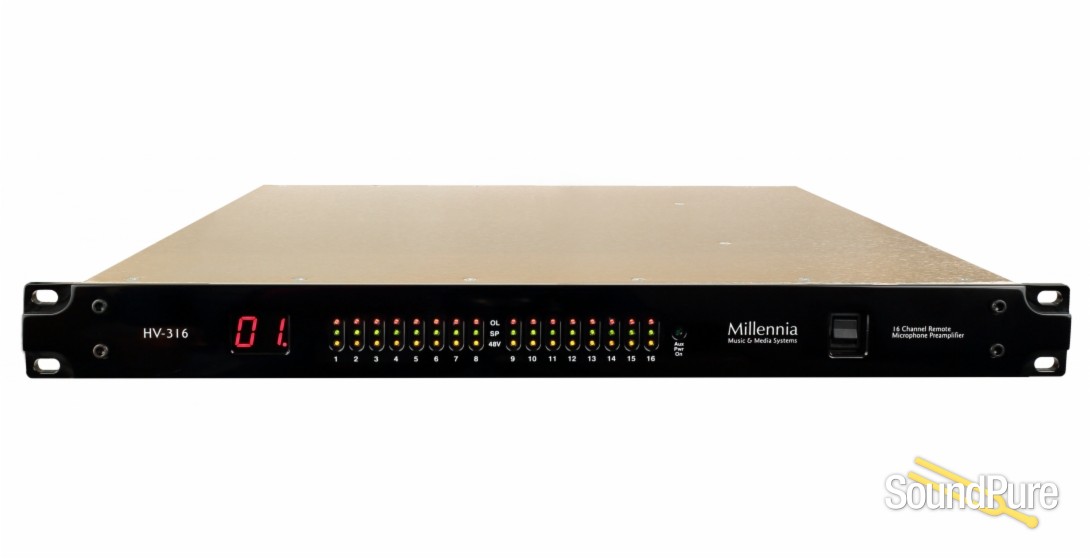 Millennia HV316 Sixteen Channel Dante Network Mic Preamp