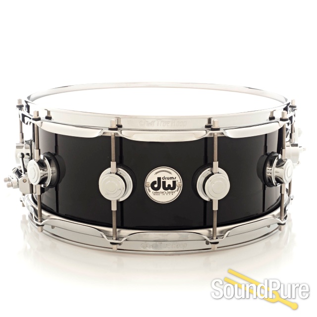 DW 5.5x14 Collectors Series Maple Snare Drum Black-Used — image 1