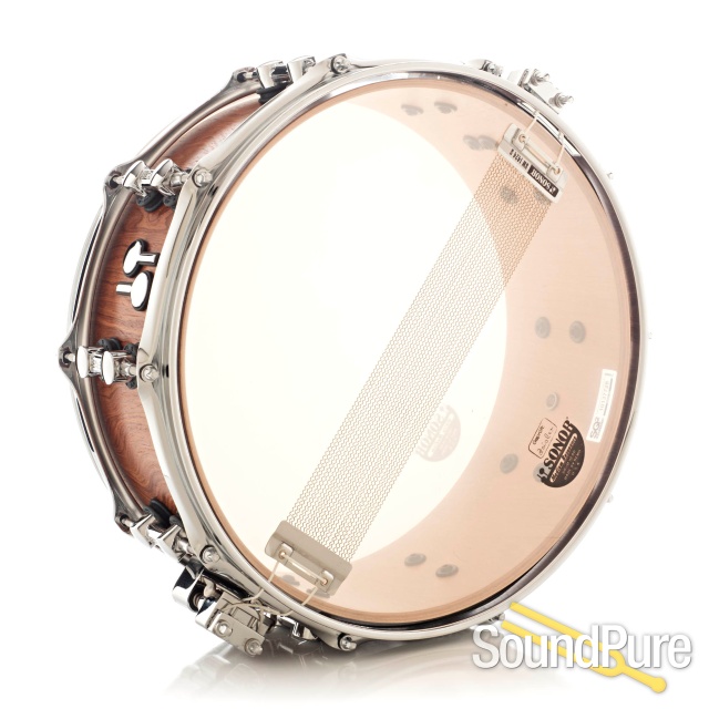 Sonor 5.5x14 SQ2 Medium Beech Snare Drum- Bubinga — image 2