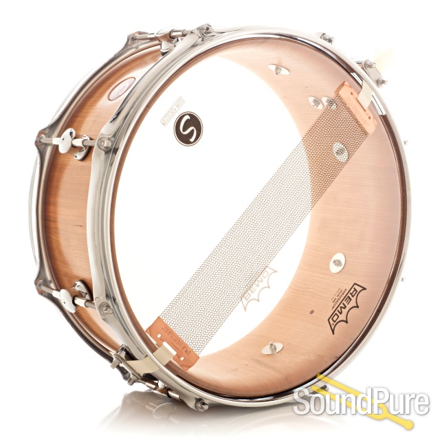 Sugar Percussion 6x14 Black Cherry Stave Snare Drum — image 2
