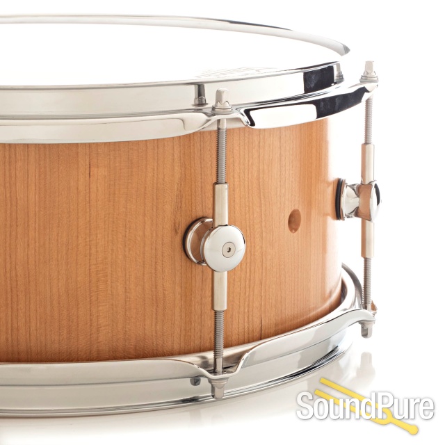 Sugar Percussion 6x14 Black Cherry Stave Snare Drum — image 3