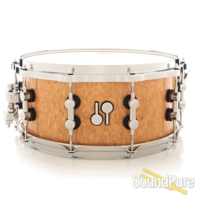 Sonor 6.5x14 SQ2 Medium Maple Snare Drum-Birdseye Amber — image 1