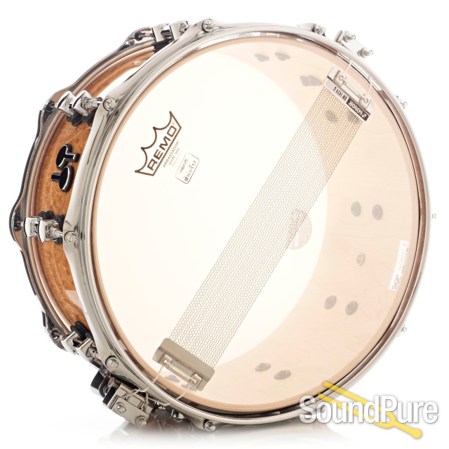 Sonor 6.5x14 SQ2 Medium Maple Snare Drum-Birdseye Amber — image 2