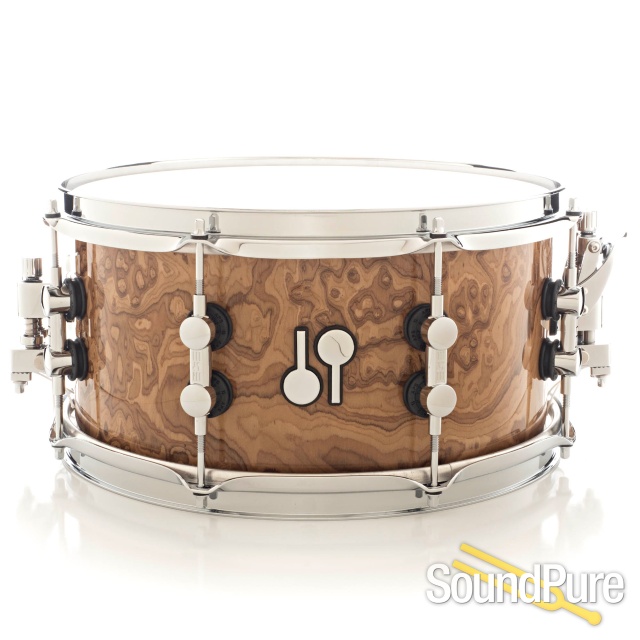 Sonor 6.5x13 SQ2 Medium Birch Snare Drum Chocolate Burl — image 1