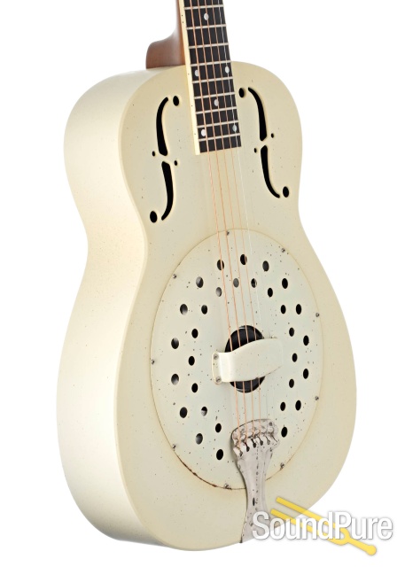 National 14-Fret Collegian White Resophonic #22500 - Used — image 3