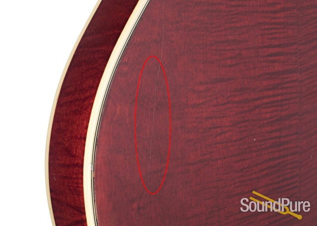 Ovation Tornado Red Semi-Hollow Guitar #H 151 - Used — image 3