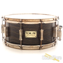 Pork Pie 6.5x14 Maple Snare Drum Wavy Ebony Aged Hardware Pork Pie 6.5x14 Maple Snare Drum Wavy Ebony Aged Hardware