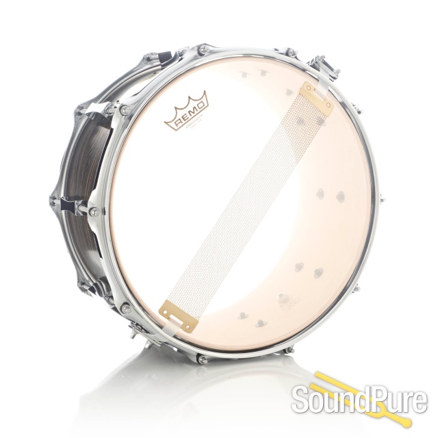 Pork Pie 7x14 Maple Snare Drum Wavy Ebony Veneer — image 2
