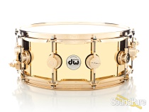DW 5.5x14 Collectors Series Bell Brass Snare Drum-Gold DW 5.5x14 Collectors Series Bell Brass Snare Drum-Gold