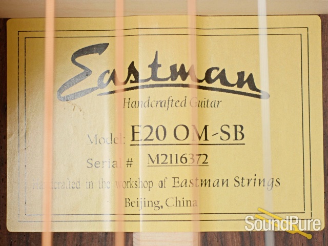 Eastman E20OM-SB Adirondack/Rosewood Acoustic #M2116372 — image 2