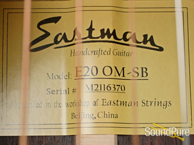 Eastman E20OM-SB Adirondack/Rosewood Acoustic #M2116370 — image 2