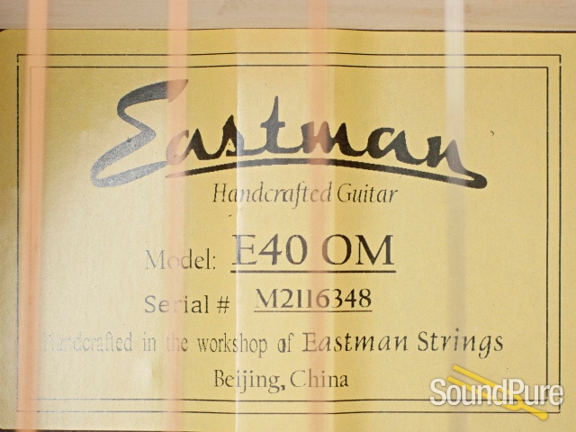 Eastman E40OM Adirondack/Rosewood Acoustic Guitar #M2116348 — image 2