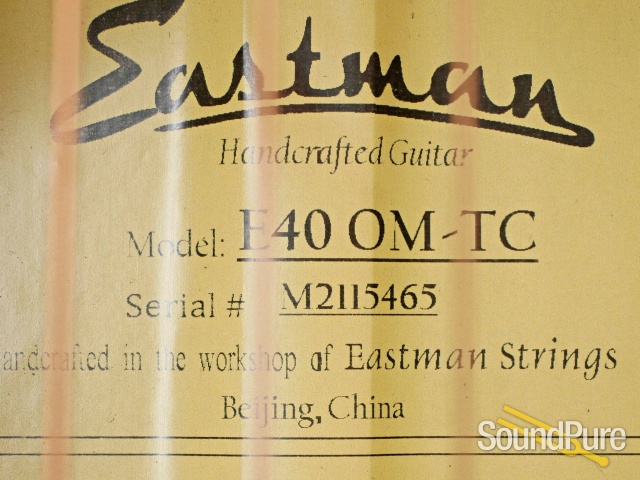 Eastman E40OM-TC Adirondack/Rosewood Acoustic #M2115465 — image 2