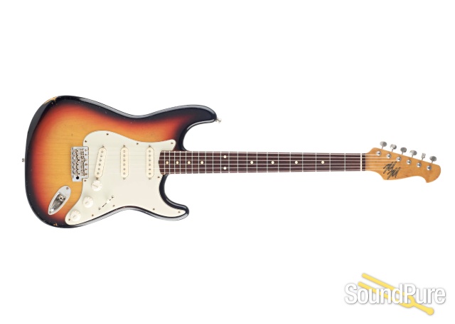Mario Guitars S-Style 3-Tone Sunburst Guitar #216180  - Used — image 8