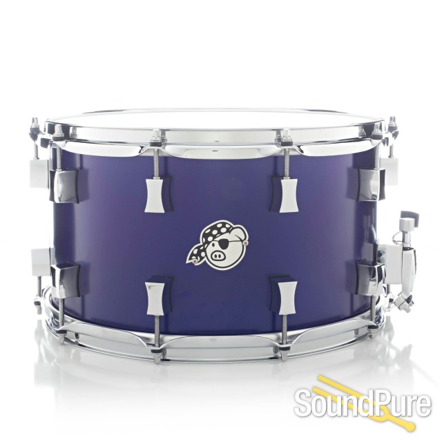 Pork Pie 8x14 Copper Snare Drum Satin Purple Metallic
