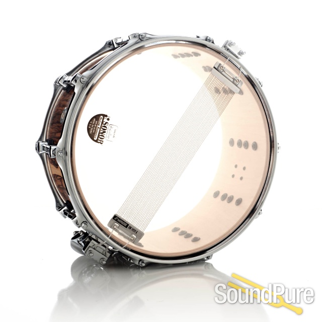 Sonor 7x14 SQ2 Medium Maple Snare Drum- African Marble — image 2