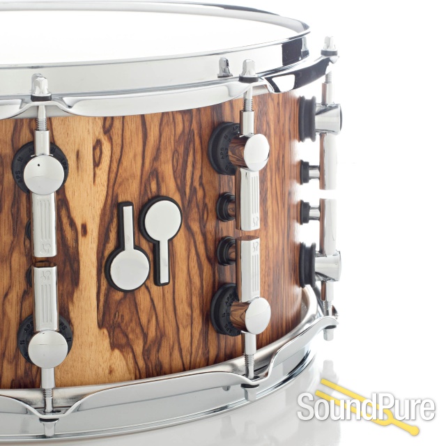 Sonor 7x14 SQ2 Medium Maple Snare Drum- African Marble — image 3