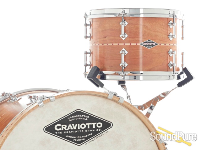 Craviotto 3pc Cherry Custom Shop Drum Set w/ Red Inlay — image 2
