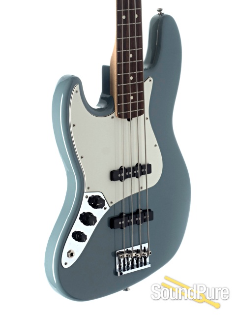 Fender Am Pro Jazz Bass Sonic Gray Lefty #US17046486 - Used — image 3