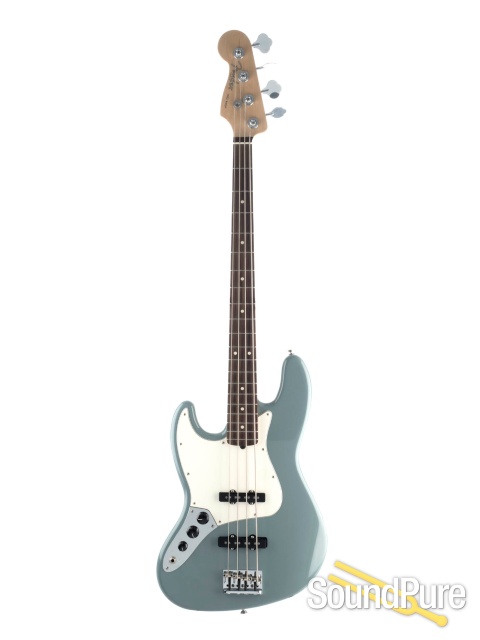 Fender Am Pro Jazz Bass Sonic Gray Lefty #US17046486 - Used — image 4