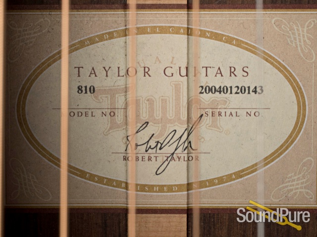 Taylor 810 Sitka/Rosewood Guitar #20040120143 - Used — image 2