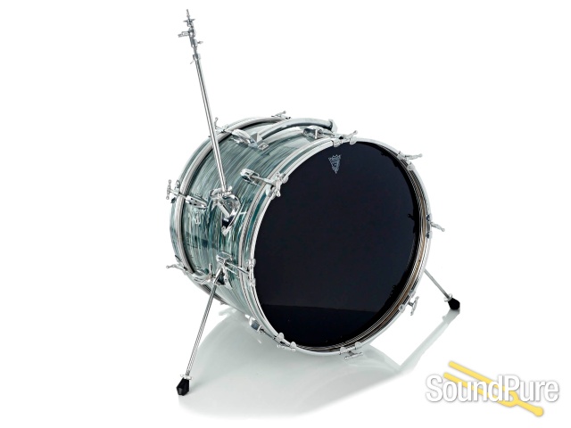 Majestic 4pc 1960s De Luxe Vintage Drum Set - Aqua Strata — image 5