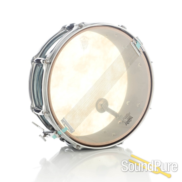 Majestic 4pc 1960s De Luxe Vintage Drum Set - Aqua Strata — image 6