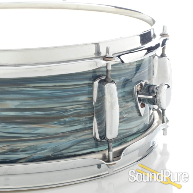 Majestic 4pc 1960s De Luxe Vintage Drum Set - Aqua Strata — image 11