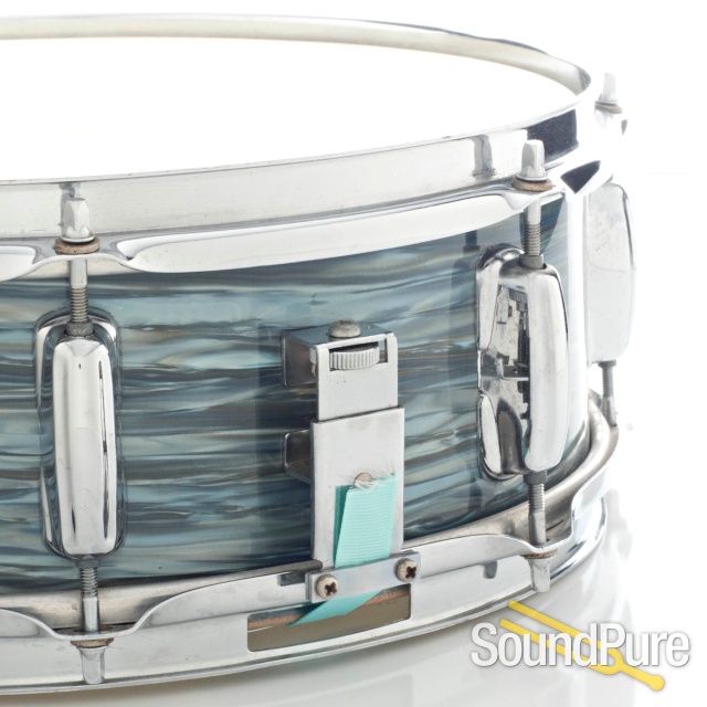 Majestic 4pc 1960s De Luxe Vintage Drum Set - Aqua Strata — image 12