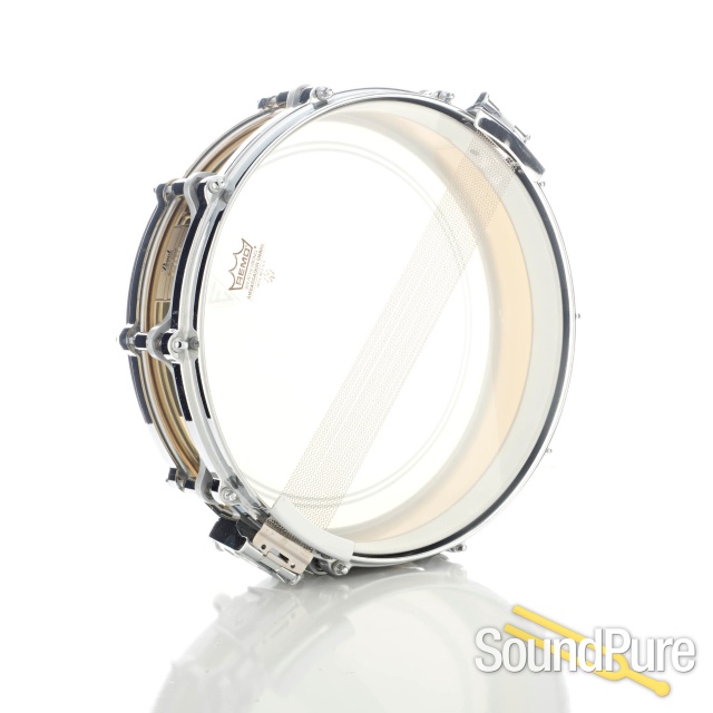 Pearl 3.5x14 Brass Free-Floating Snare Drum-Used — image 2