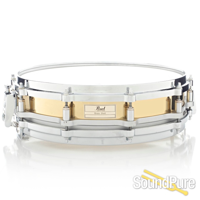 Pearl 3.5x14 Brass Free-Floating Snare Drum-Used — image 1
