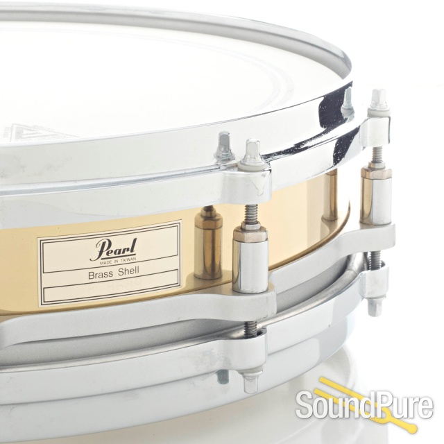 Pearl 3.5x14 Brass Free-Floating Snare Drum-Used — image 3