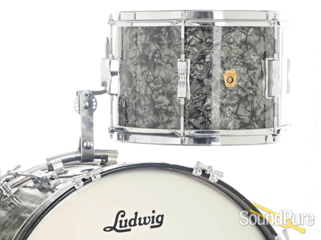 Ludwig 3pc 1960s Club Date Drum Set - Black Diamond Pearl — image 6