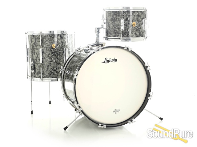 Ludwig 3pc 1960s Club Date Drum Set - Black Diamond Pearl — image 1