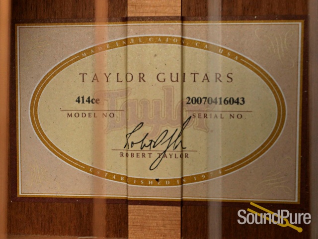Taylor 414ce Sitka/Ovangkol Acoustic #20070416043 - Used — image 2