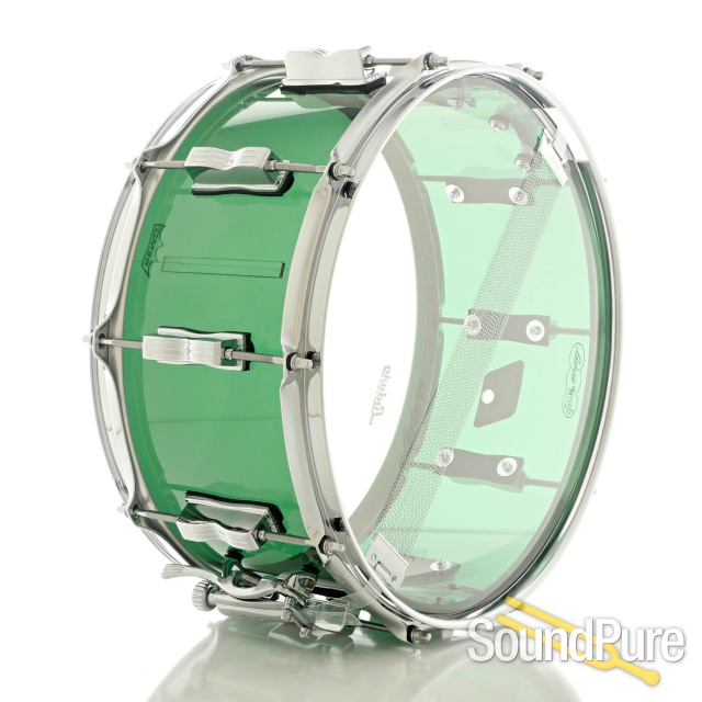 Ludwig 6.5x14 Green Vistalite Acrylic Snare Drum LS903VXX49 — image 3