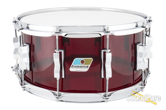 Ludwig 6.5x14 Red Vistalite Acrylic Snare Drum LS903VXX48 — image 1