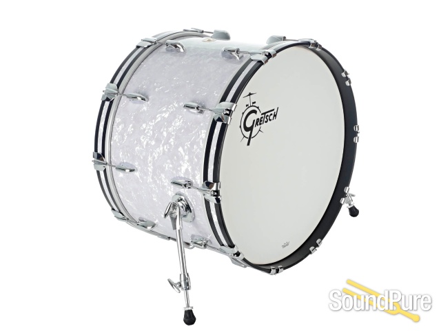 Gretsch 3pc USA Custom Drum Set-White Marine Pearl 12/16/22 — image 2