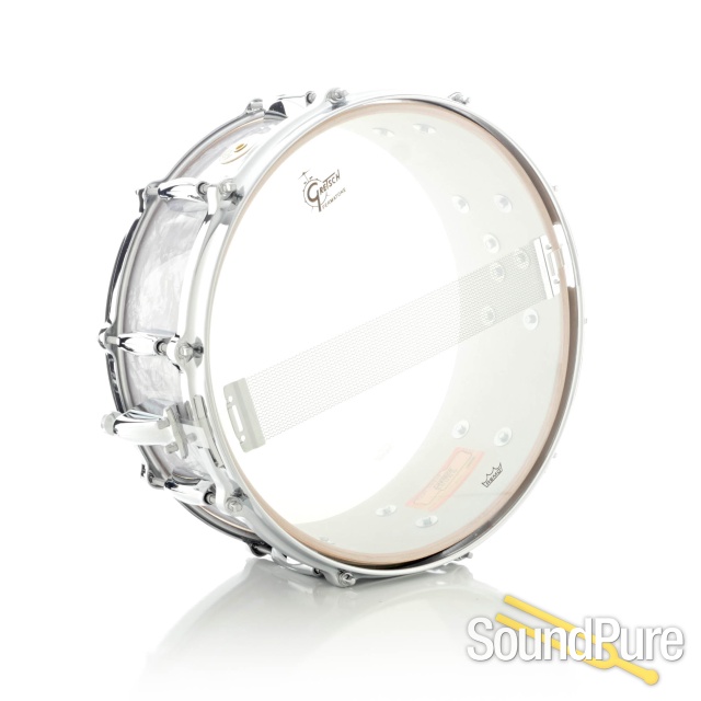 Gretsch 5.5x14 USA Custom Maple Snare Drum White Marine — image 2