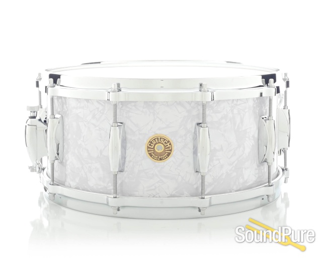 Gretsch 6.5x14 USA Custom Maple Snare Drum White Marine