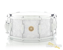 Gretsch 6.5x14 USA Custom Maple Snare Drum White Marine Gretsch 6.5x14 USA Custom Maple Snare Drum White Marine