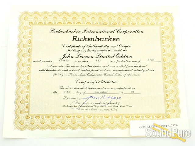 Rickenbacker John Lennon Ltd Edition Guitar #K34672 - Used — image 9