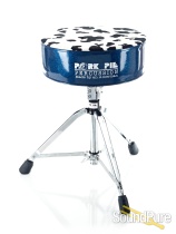 Pork Pie Percussion Round Drum Throne-Blue Sparkle/Cow Pork Pie Percussion Round Drum Throne-Blue Sparkle/Cow