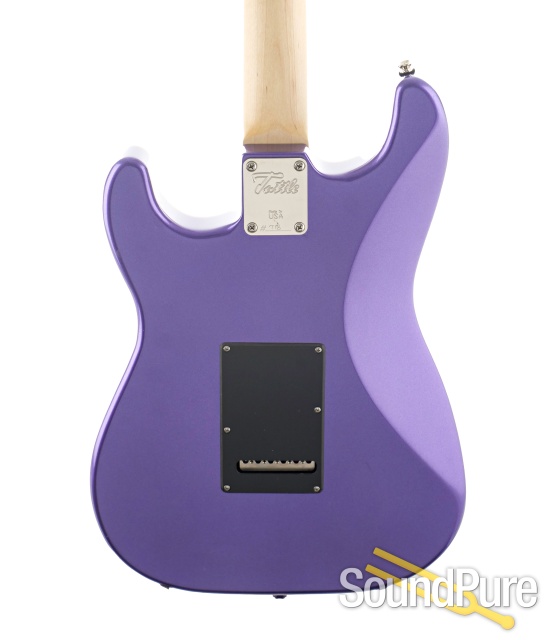 Tuttle Tuned S Plum Crazy Racing Stripe Electric Guitar #718 — image 4