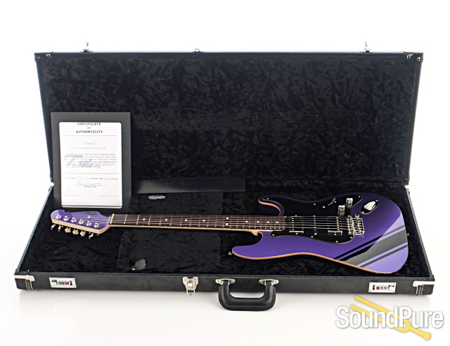 Tuttle Tuned S Plum Crazy Racing Stripe Electric Guitar #718 — image 6