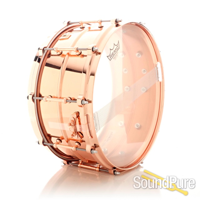 Ludwig 6.5X14 Smooth Copper Snare Drum-Tube Lugs LC662TC — image 2