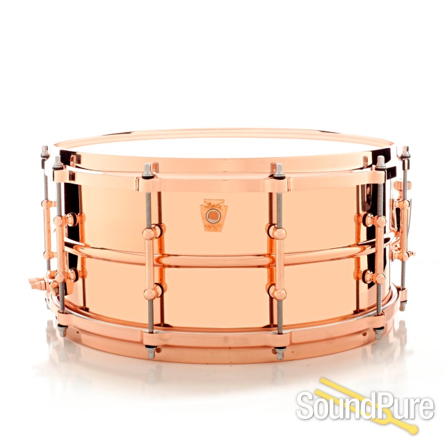 Ludwig 6.5X14 Smooth Copper Snare Drum-Tube Lugs LC662TC — image 1
