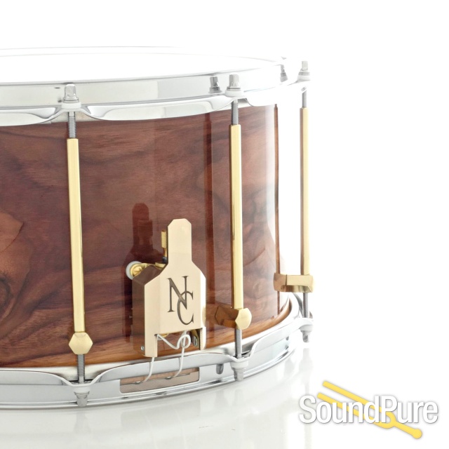 Noble & Cooley 8x14 SS Classic Walnut Snare Drum-Gloss — image 3
